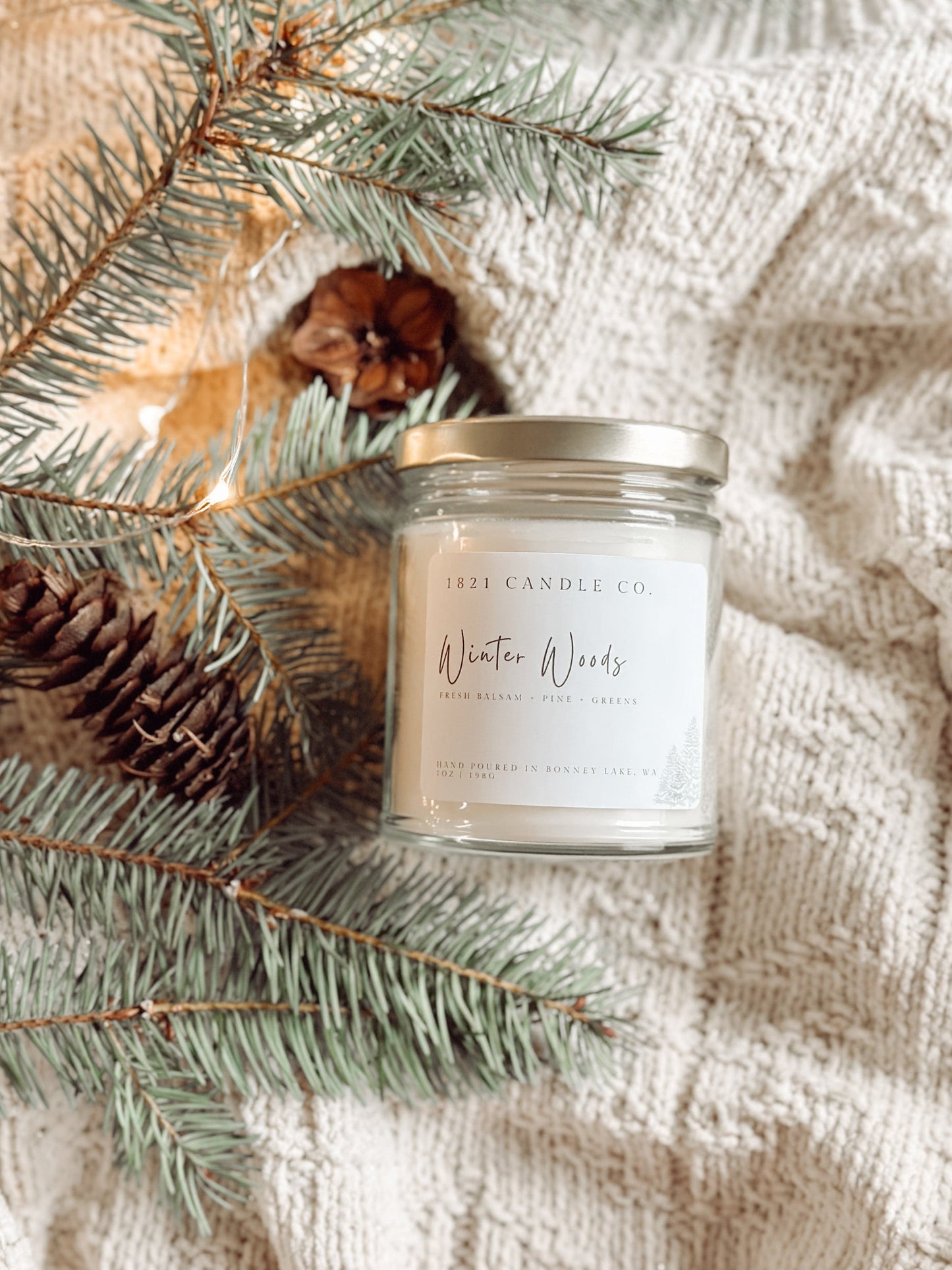 Winter Woods 7oz Candle - Balsam, Pine, Cedar