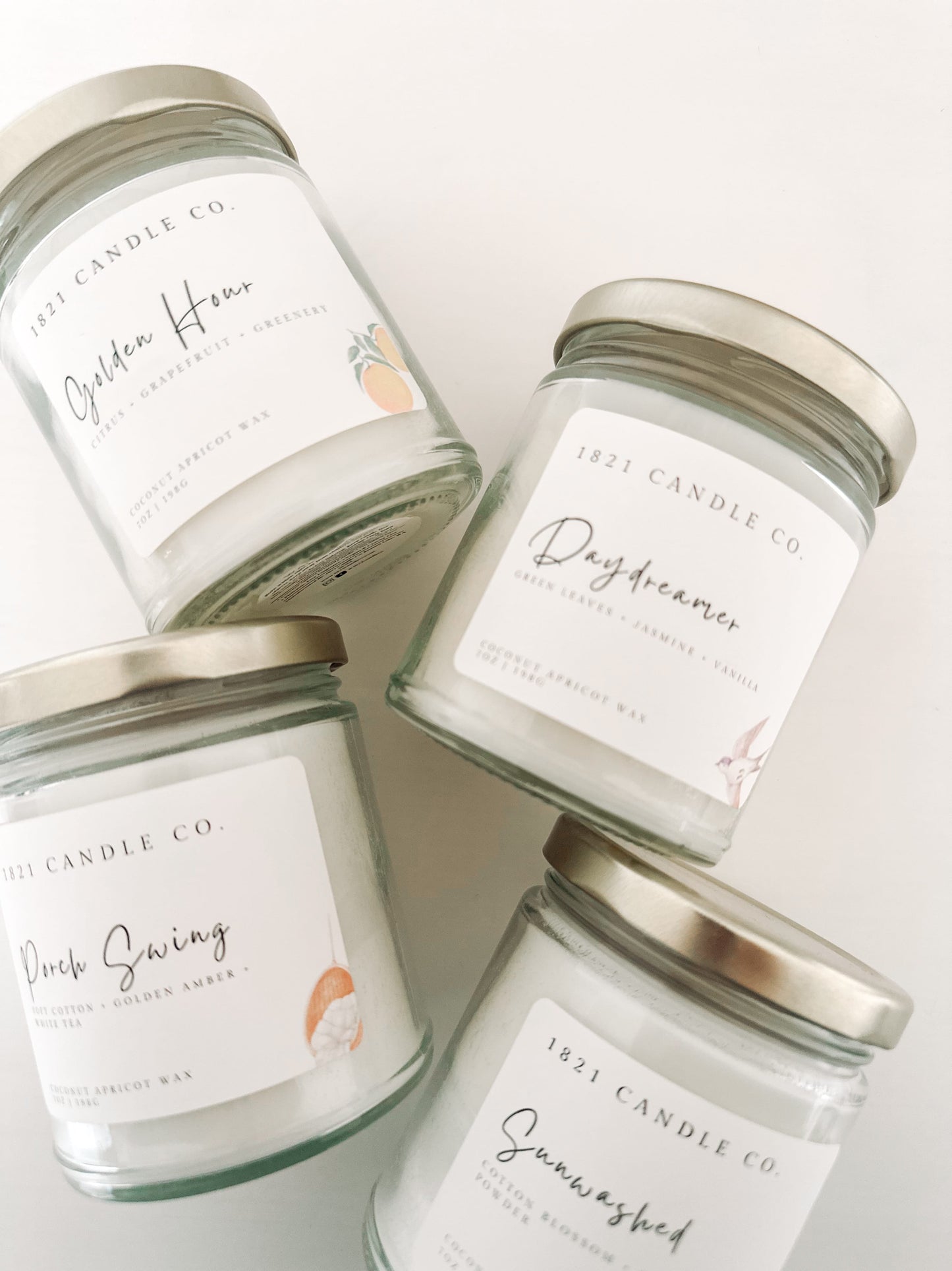 Daydreamer 7oz Candle | Green Leaves, Jasmine, Vanilla | Coconut Apricot Wax