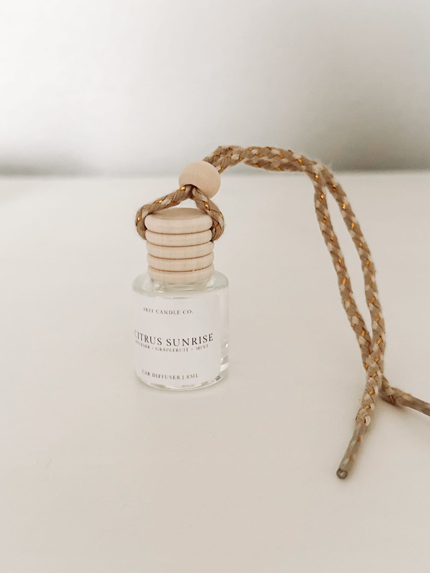Citrus Sunrise Car Diffuser | Rhubarb, Grapefruit, Mint | Car Air Freshener
