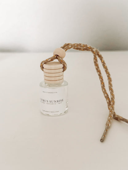 Citrus Sunrise Car Diffuser | Rhubarb, Grapefruit, Mint | Car Air Freshener