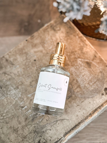 Silent Snowfall Bundle (Candle, Linen + Room Spray, Wax Melt)