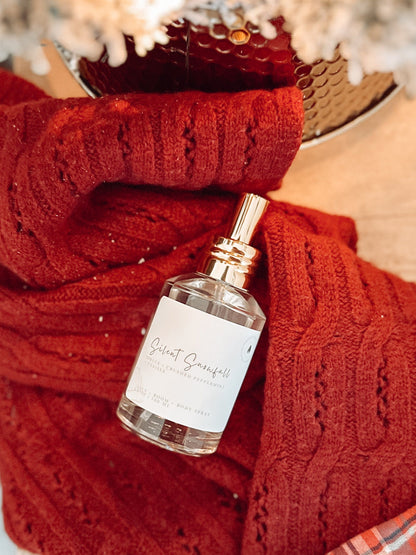 Silent Snowfall Linen + Room Spray - Spruce, Peppermint, Vanilla