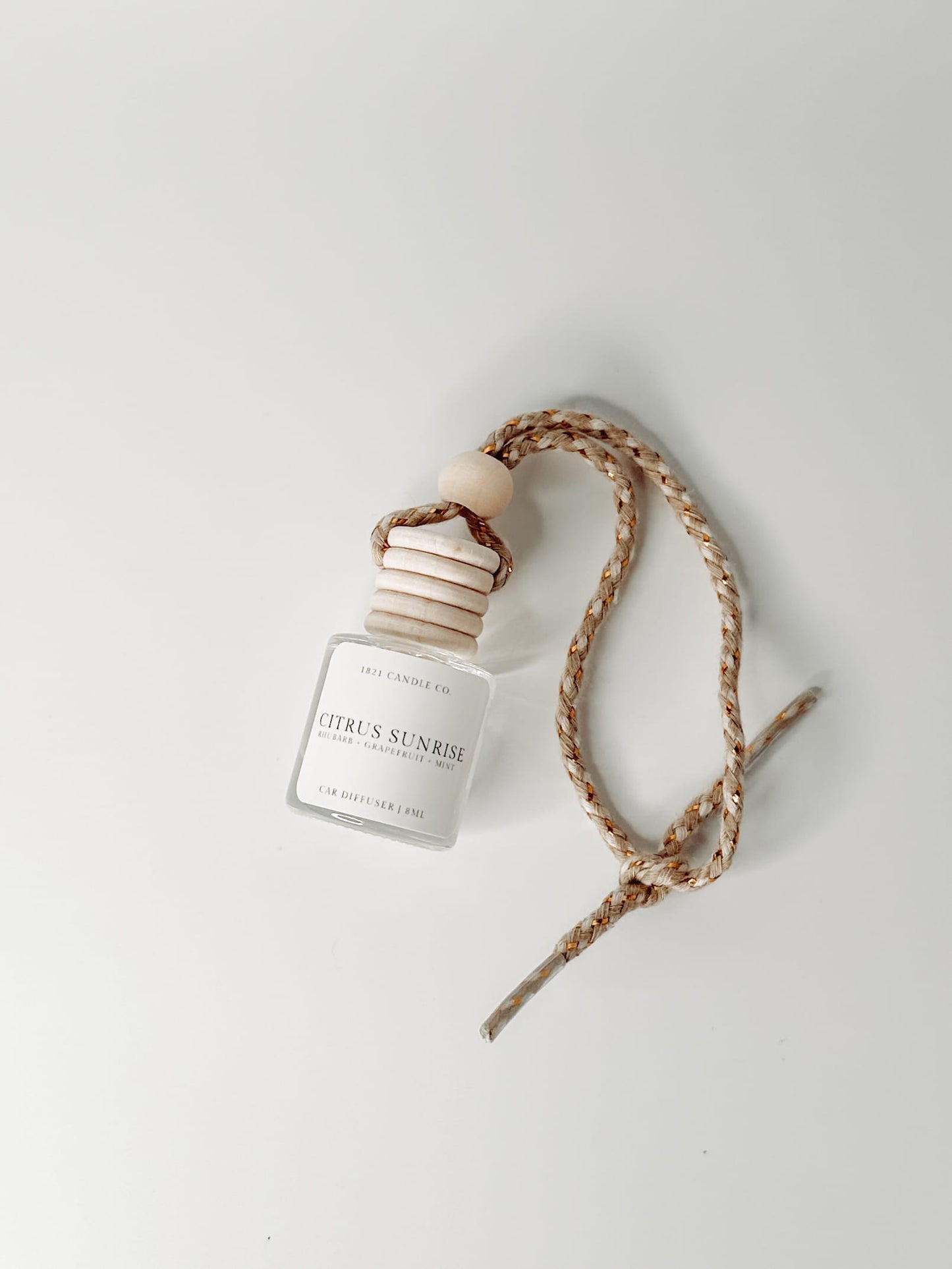 Citrus Sunrise Car Diffuser | Rhubarb, Grapefruit, Mint | Car Air Freshener