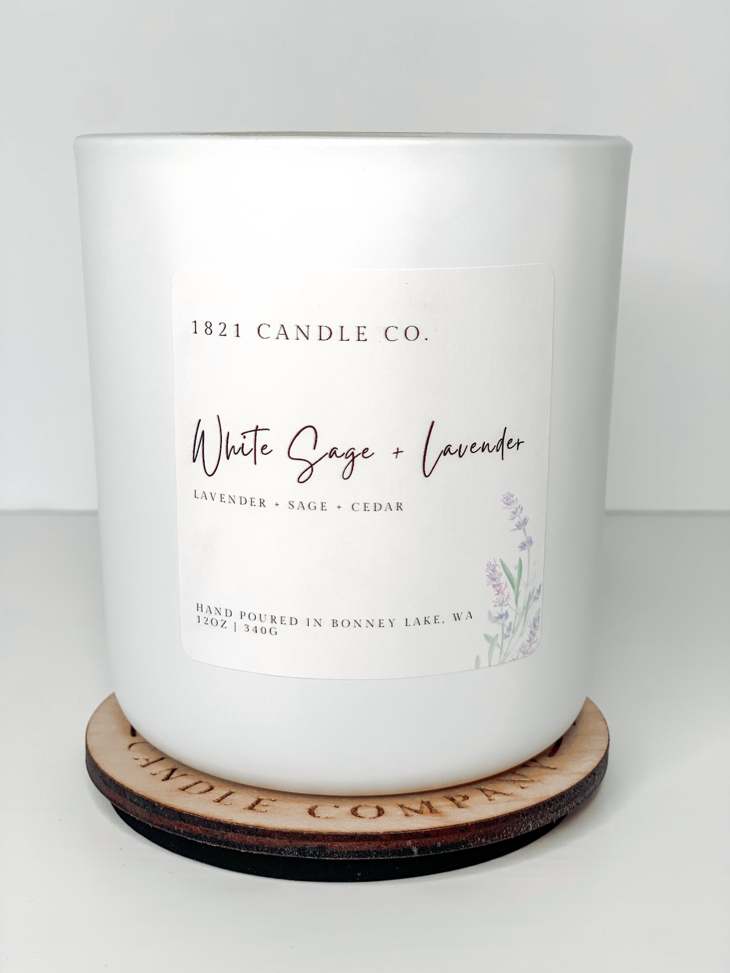 White Sage + Lavender Candle – 1821 Candle Co.
