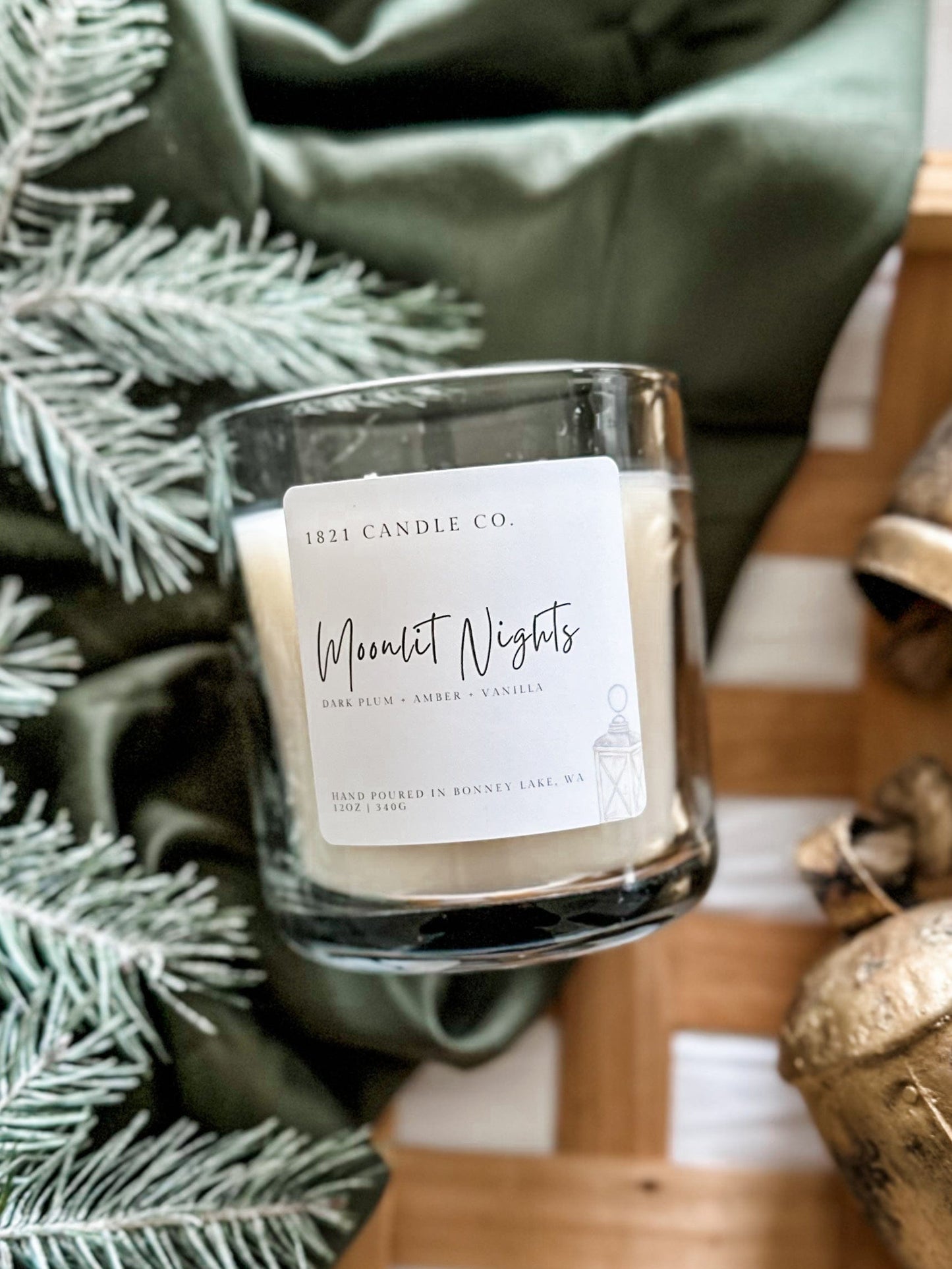 Moonlit Nights 12oz Candle - Amber, Plum, Vanilla