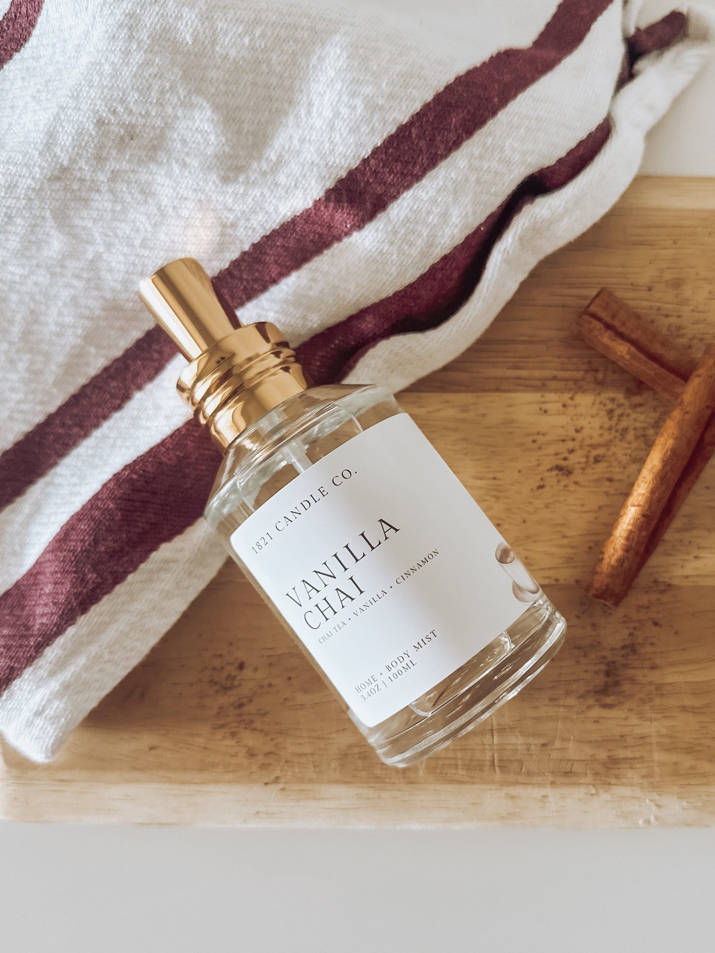 Vanilla Chai Home + Body Mist | Chai Tea, Clove, Nutmeg | Fall Home Air Freshener