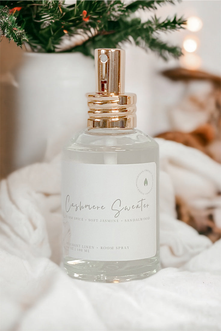 Cashmere Sweater | Linen, Room + Body Spray