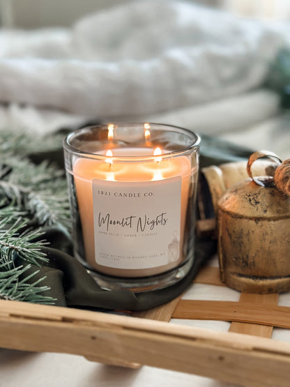 Moonlit Nights 12oz Candle - Amber, Plum, Vanilla