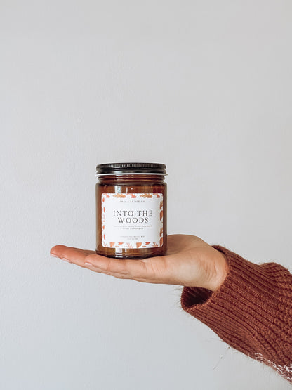 Into The Woods Limited Edition Candle | Oakmoss, Amber, Sage | Fall Coconut Wax Candle