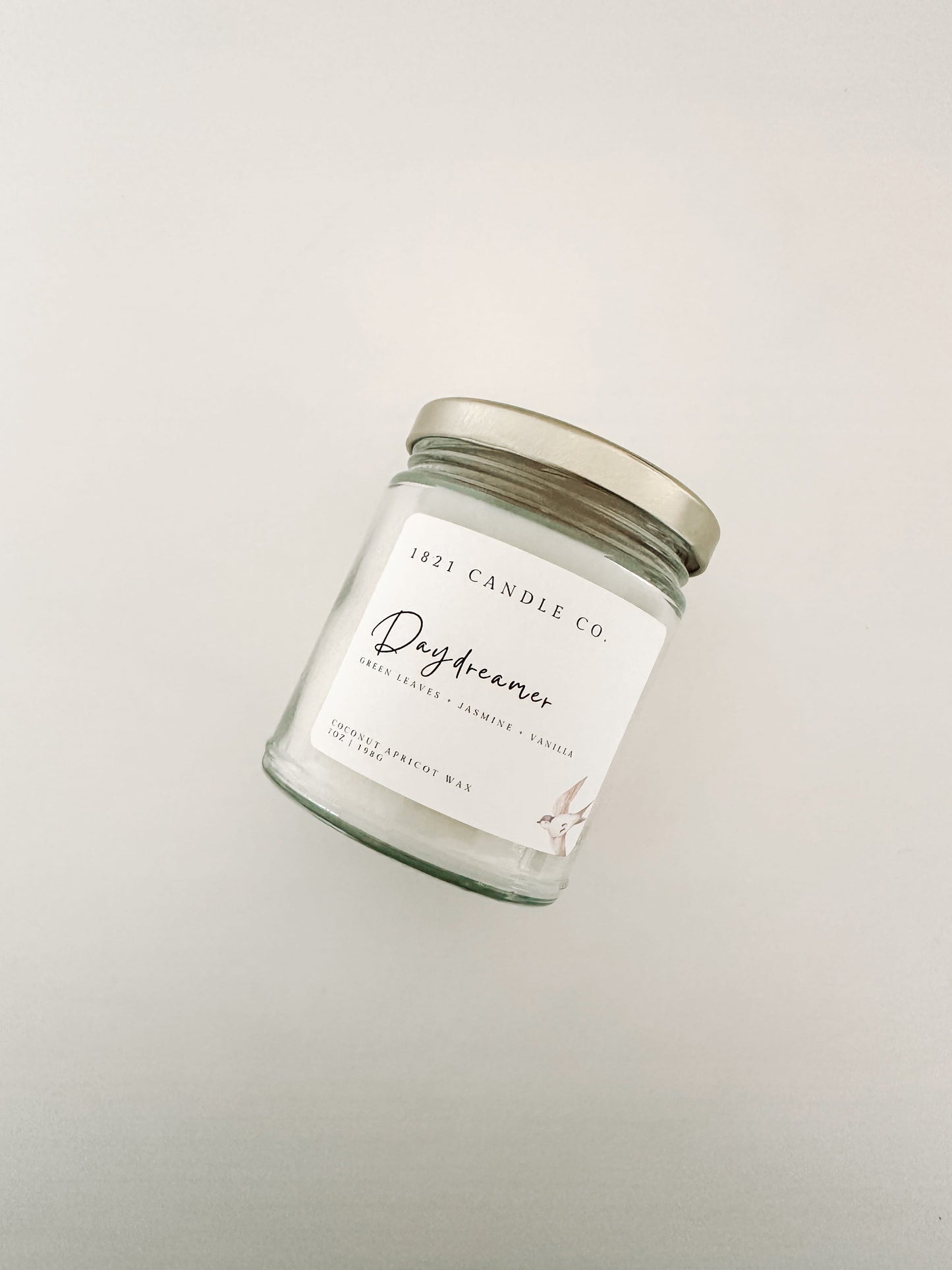 Daydreamer 7oz Candle | Green Leaves, Jasmine, Vanilla | Coconut Apricot Wax