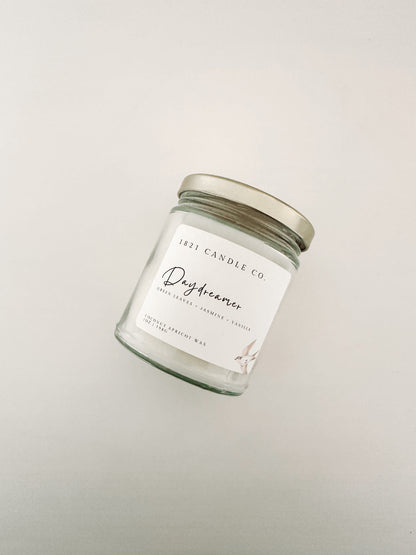 Daydreamer 7oz Candle | Green Leaves, Jasmine, Vanilla | Coconut Apricot Wax