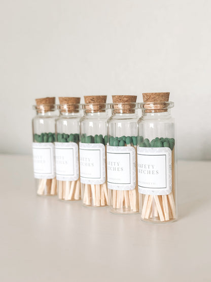 2in Safety Match Vessel | Green Tip Safety Match | 20CT Safety Match