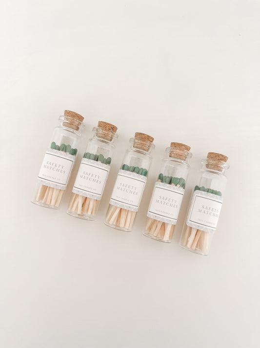 2in Safety Match Vessel | Green Tip Safety Match | 20CT Safety Match