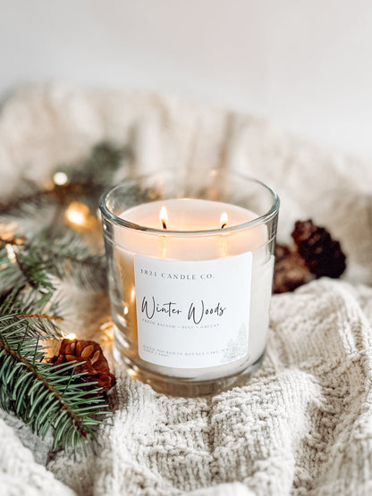 Winter Woods 12oz Candle - Balsam, Pine, Cedar