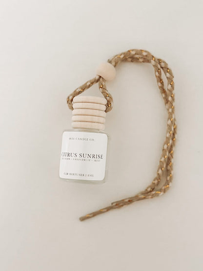 Citrus Sunrise Car Diffuser | Rhubarb, Grapefruit, Mint | Car Air Freshener