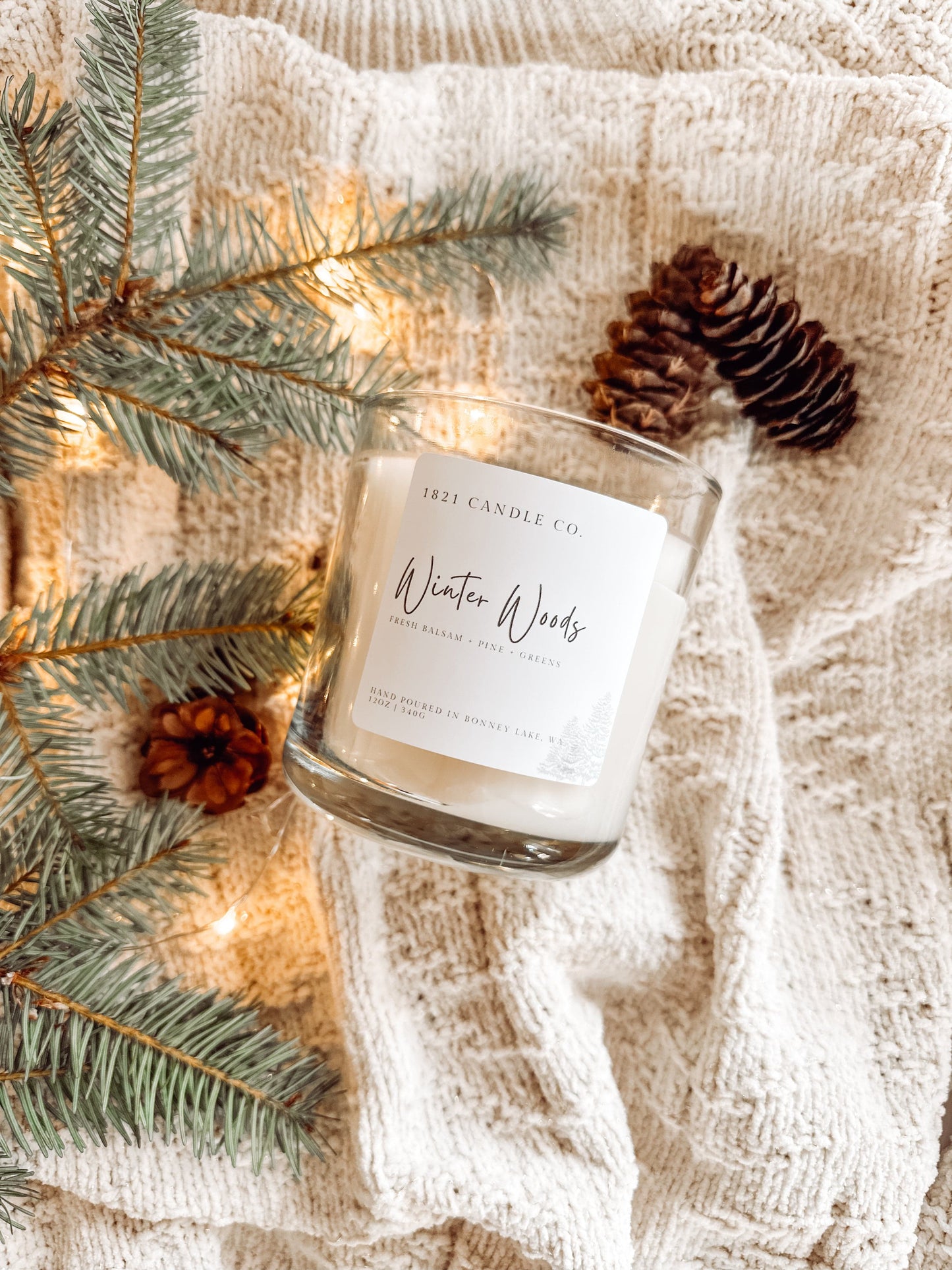 Winter Woods 12oz Candle - Balsam, Pine, Cedar