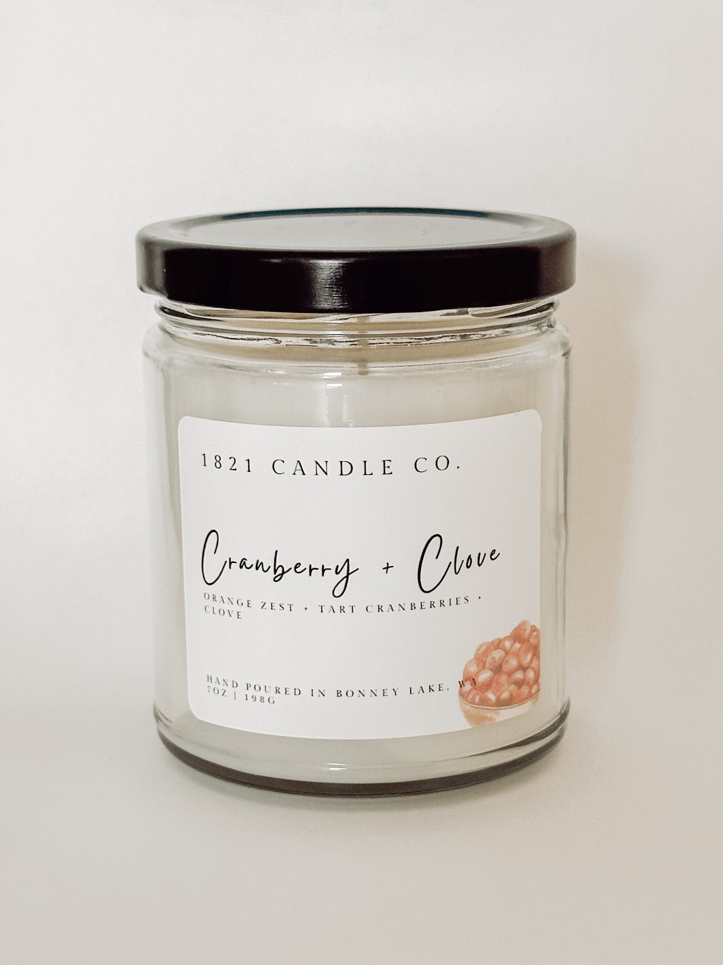 Cranberry + Clove 7oz Candle