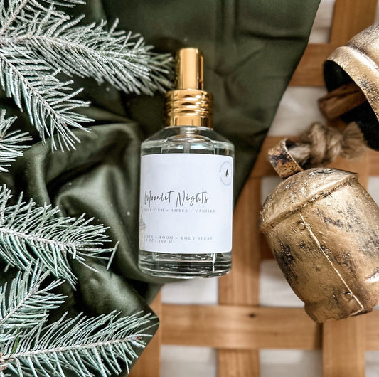 Moonlit Nights Linen + Room Spray - Amber, Plum, Vanilla