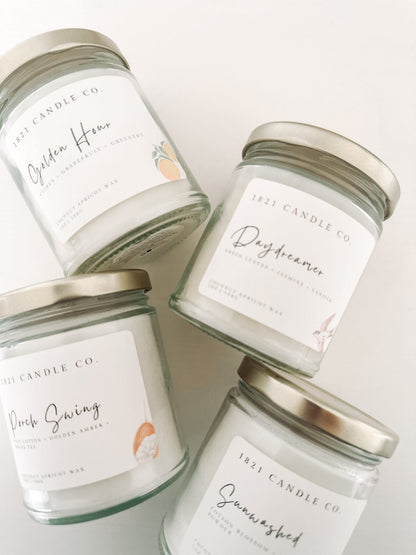 Daydreamer 7oz Candle | Green Leaves, Jasmine, Vanilla | Coconut Apricot Wax