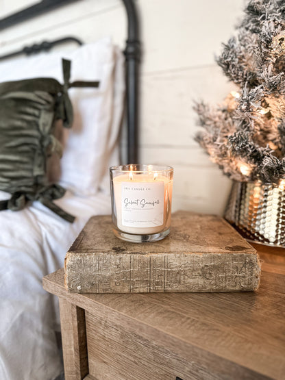 Silent Snowfall 12oz Candle - Spruce, Peppermint, Vanilla