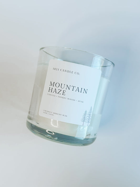 Mountain Haze 11oz Candle | Vanilla, Lavender, Woods | Coconut Apricot Wax