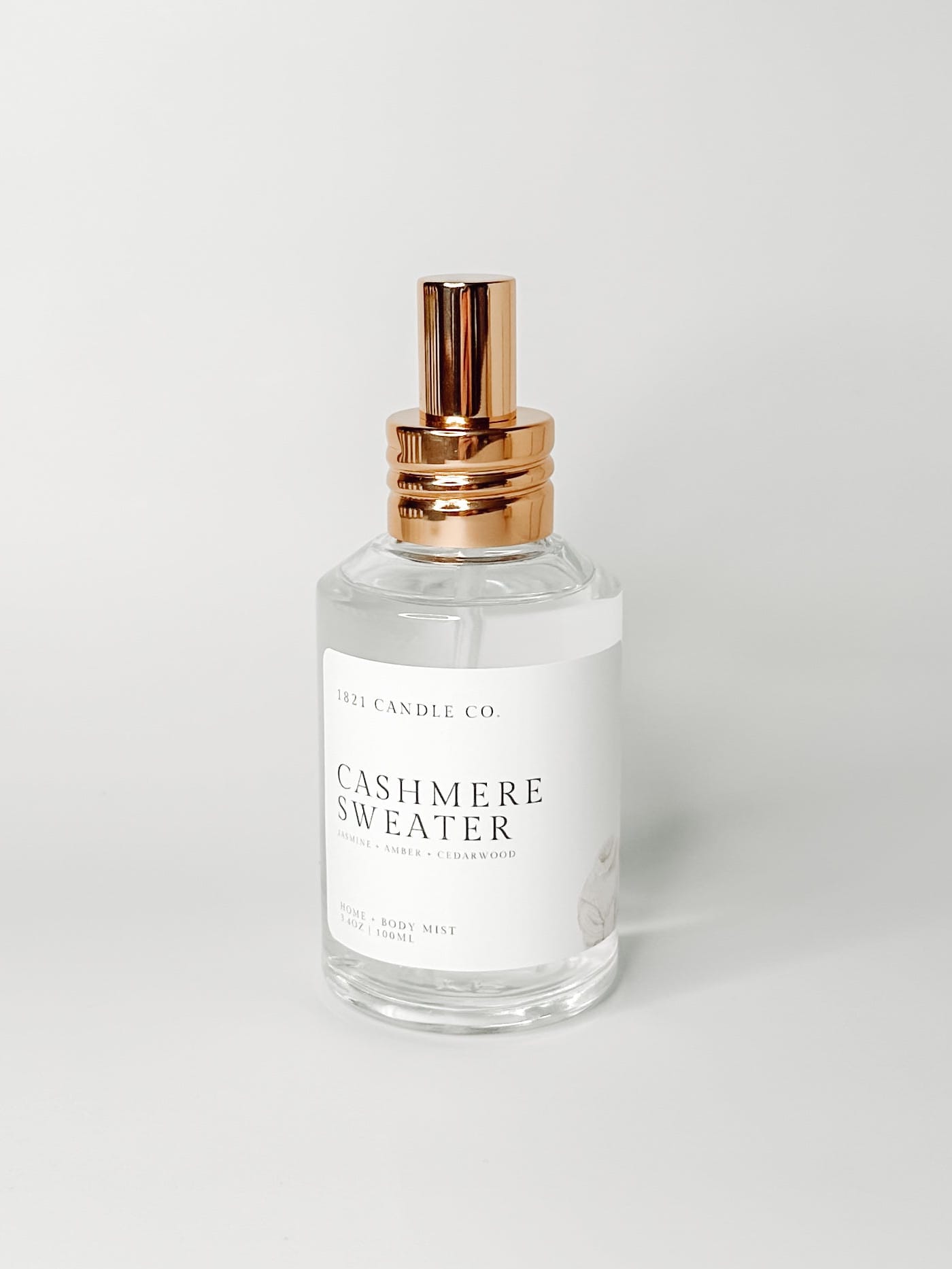 Cashmere Sweater non toxic home and body spray set on a white backdrop 