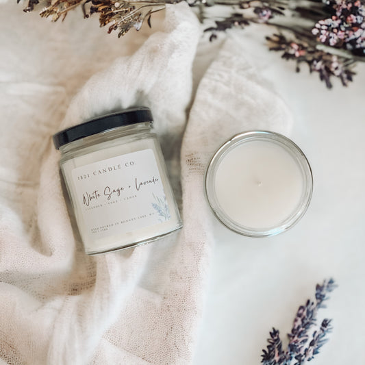 White Sage + Lavender Candle